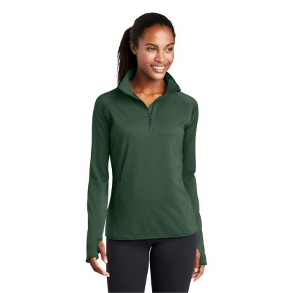 Sport-Tek Ladies Sport-Wick Stretch 1/2-Zip Pullover - Image 2